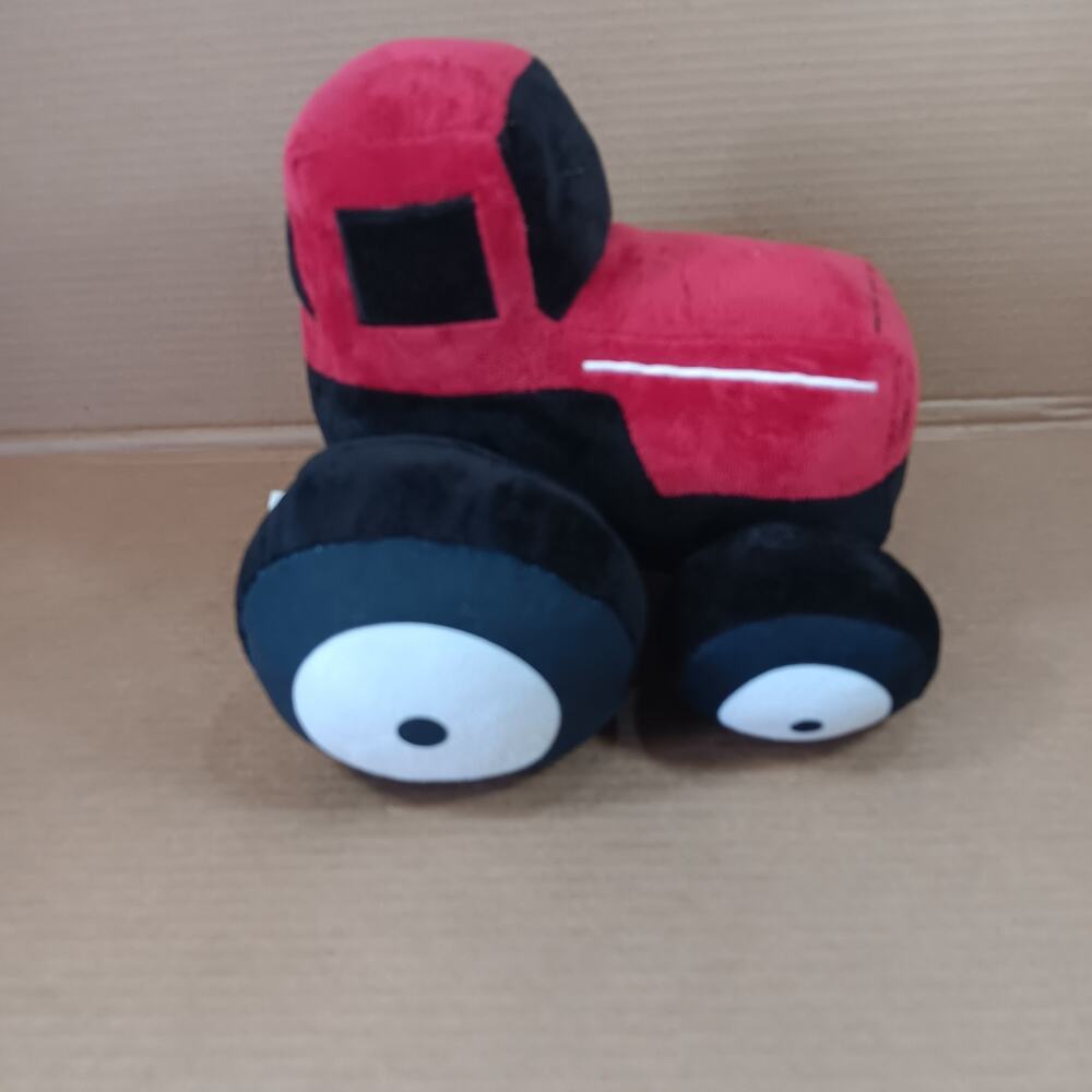 Tractor Toy Plush Stuffed Farm Decor Red Pillow 9"